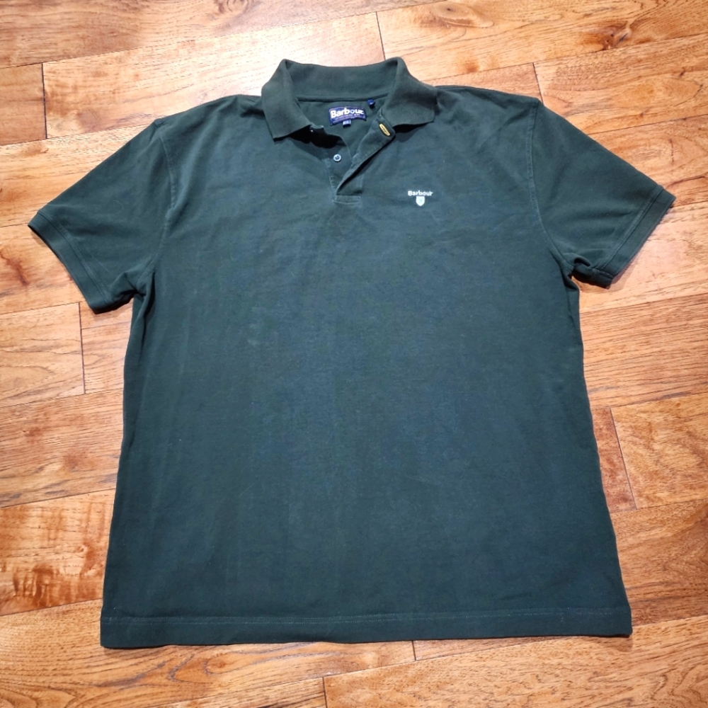 Barbour Classic Fit 100% Cotton Dark Green Short Sleeve Polo Shirt. XXXL - Picture 1 of 8